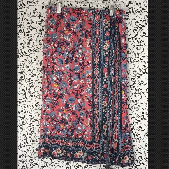 LOFT Dresses & Skirts - Ann Taylor Loft Multicolored Floral Wrap Skirt